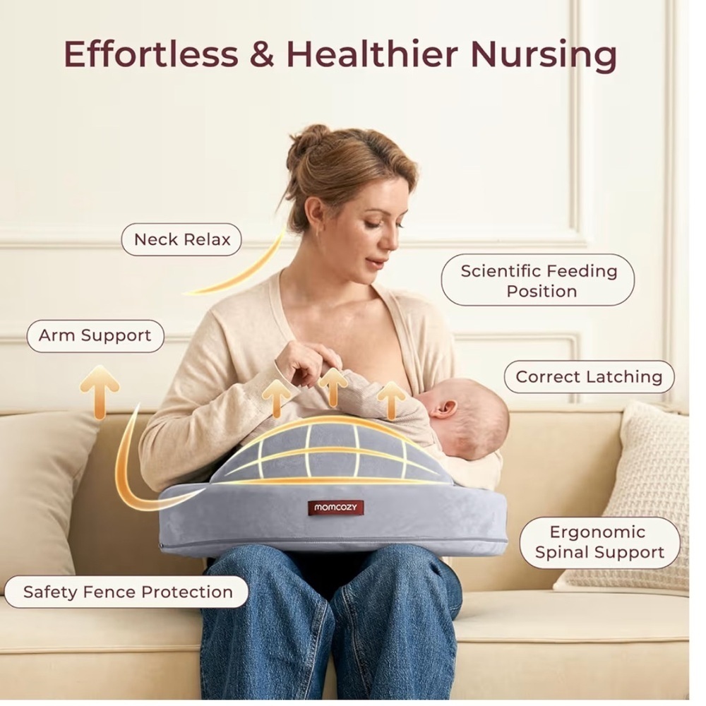 Momcozy Nursing Pillow in Gray
